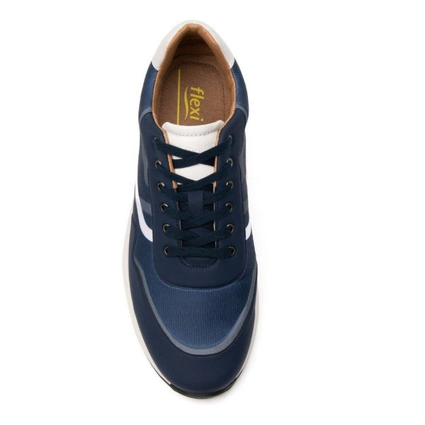 Tenis Azul Urbanos Casuales Flexi Hombre Acolchado 406901 ~