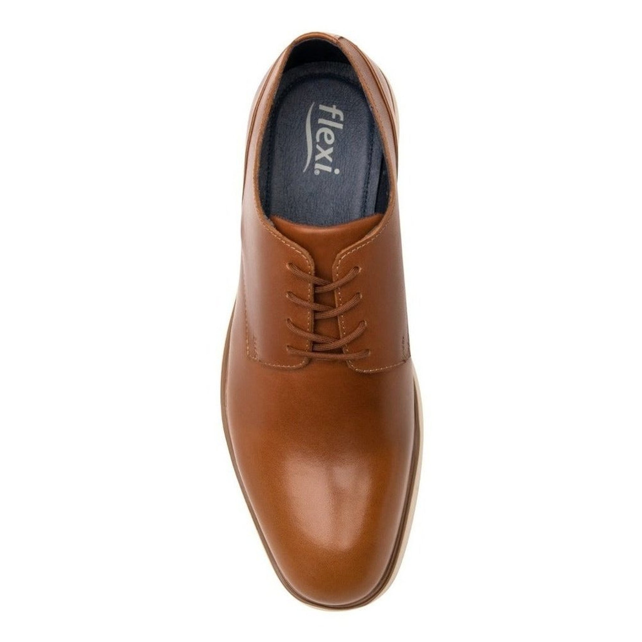 Zapato Hombre Tipo Derby Flexi Original 409401 Tan Ligero