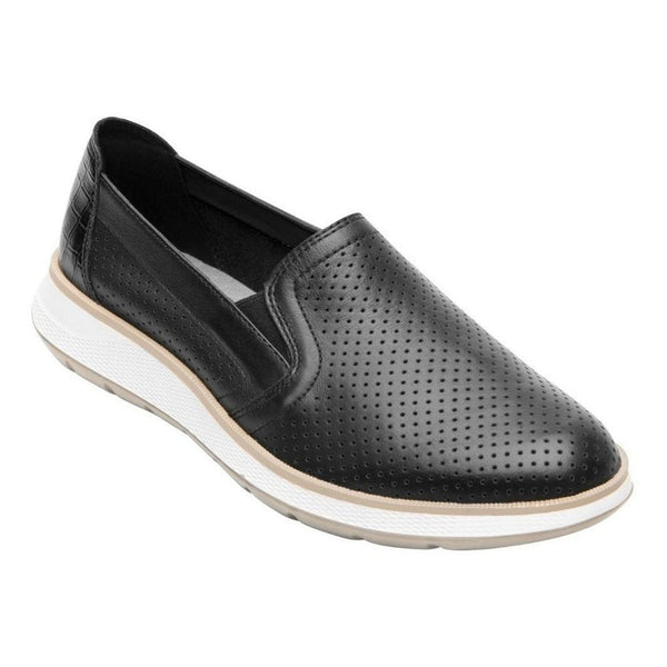 Zapato Casual De Mujer Flexi Slip On 119302 Negro Piel Suave