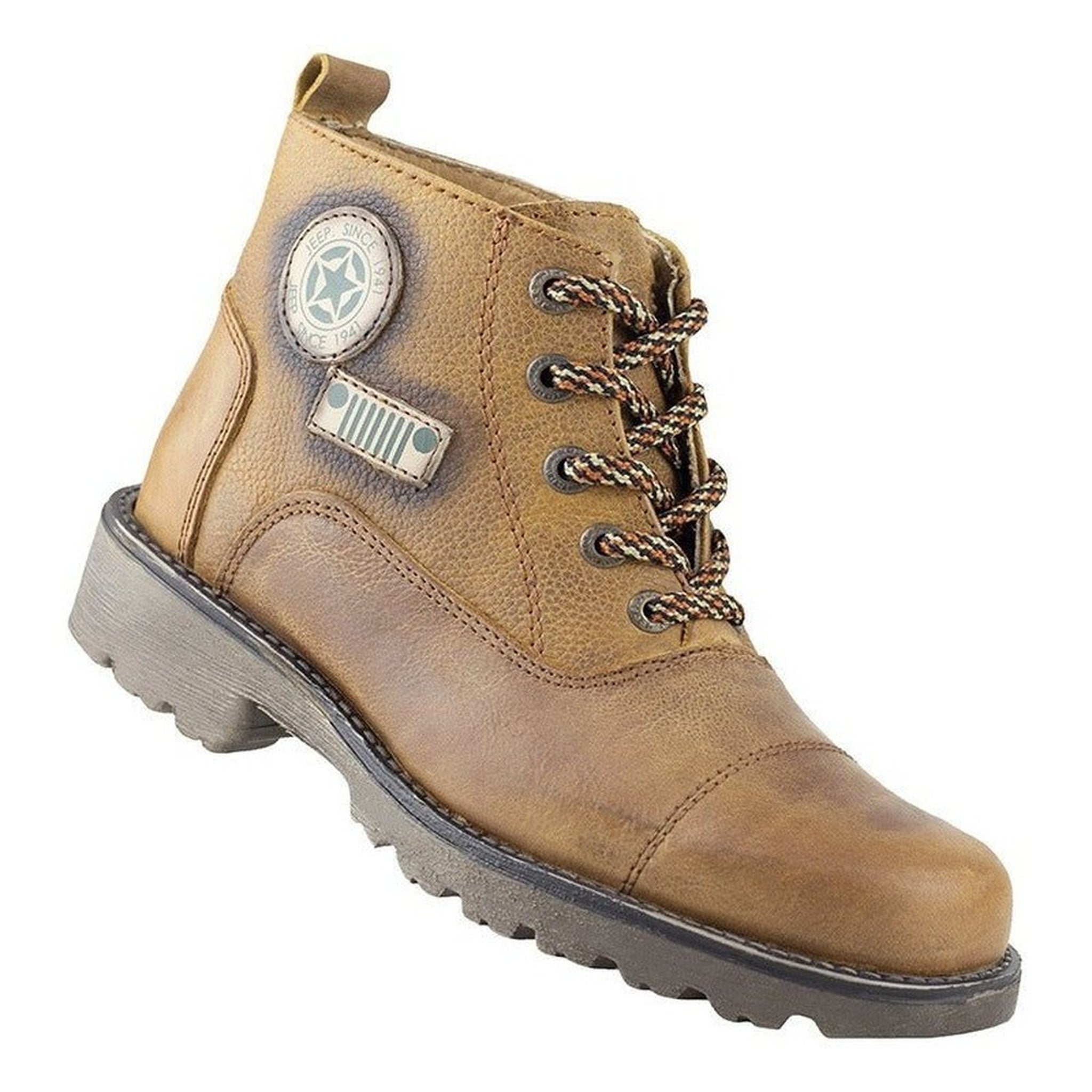Botas Clasicas De Hombre Jeep Miel Graneada 10158 Comoda