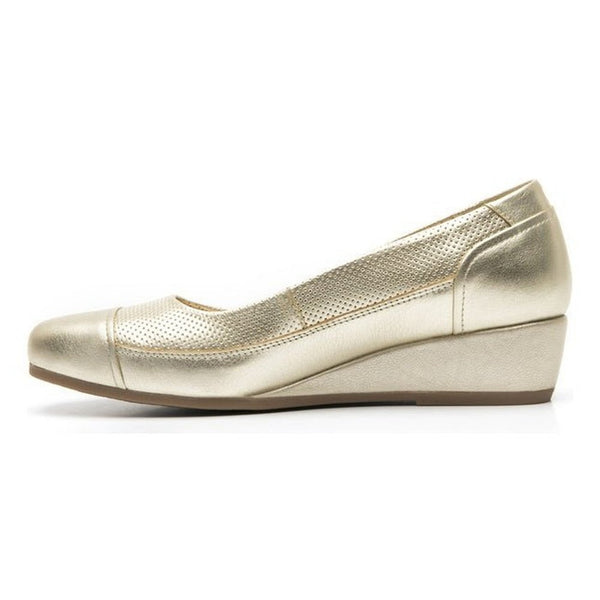 Zapatos Flexi Para Mujer Con Tacon Oro Confort 127002 Moda