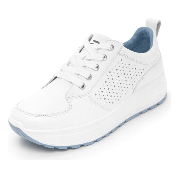 Tenis Urbanos Sneakers Blanco Mujer Plataforma 117205 Flexi