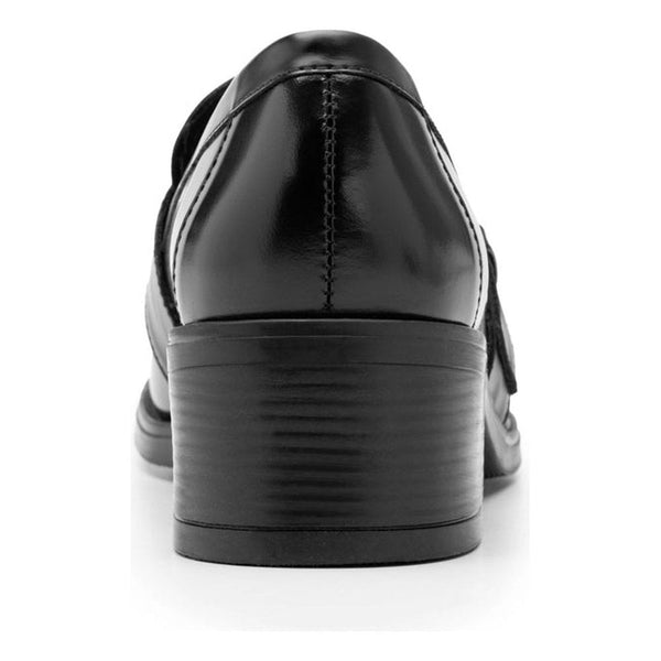 Mocasin Con Tacon Para Mujer Flexi Semi Vestir 119507 Negro