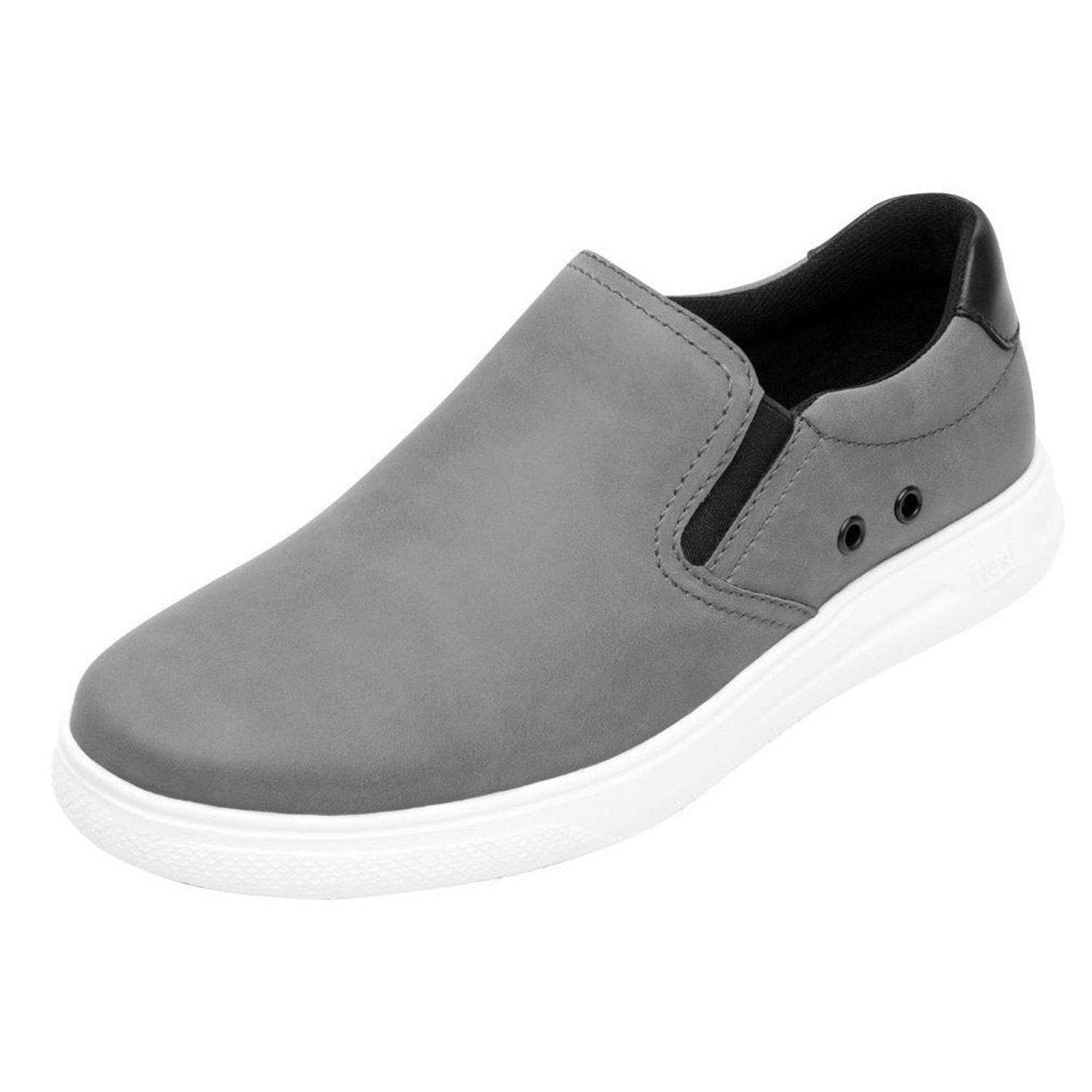 Tenis Urbanos Hombre Flexi Slip On 401204 Gris Moda Livianos