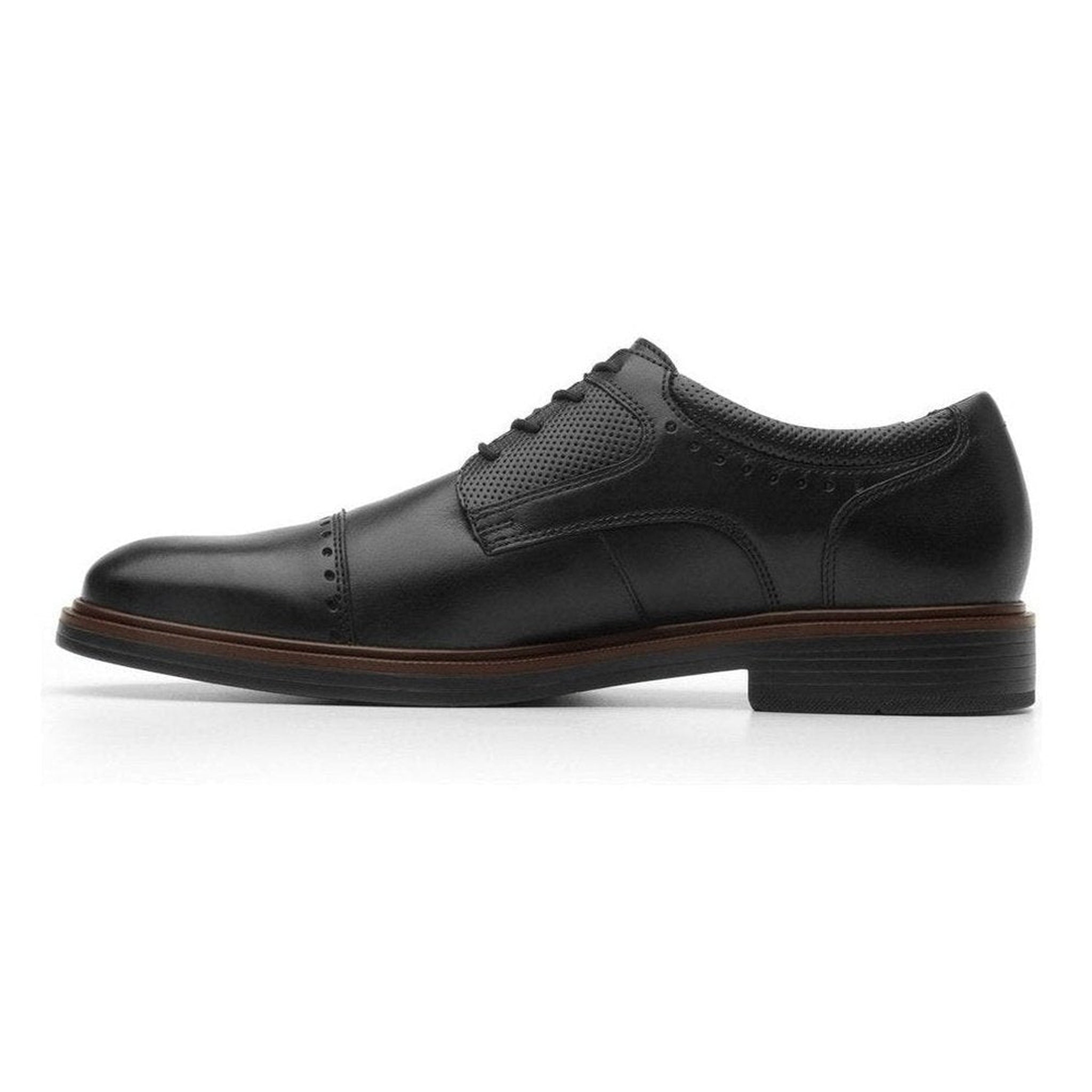 Zapato Derby Flexi Para Hombre 400102 Negro Clasico Vestir