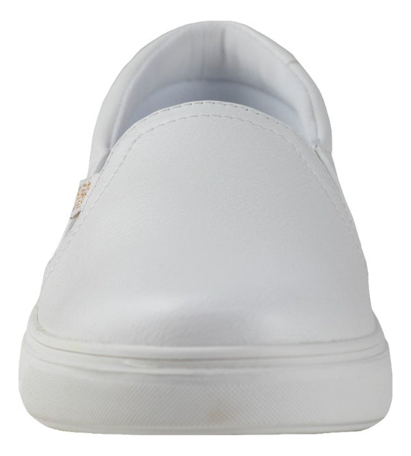Zapatos Slip On Urbano Flexi Mujer Tipo Choclo 107701 Blanco