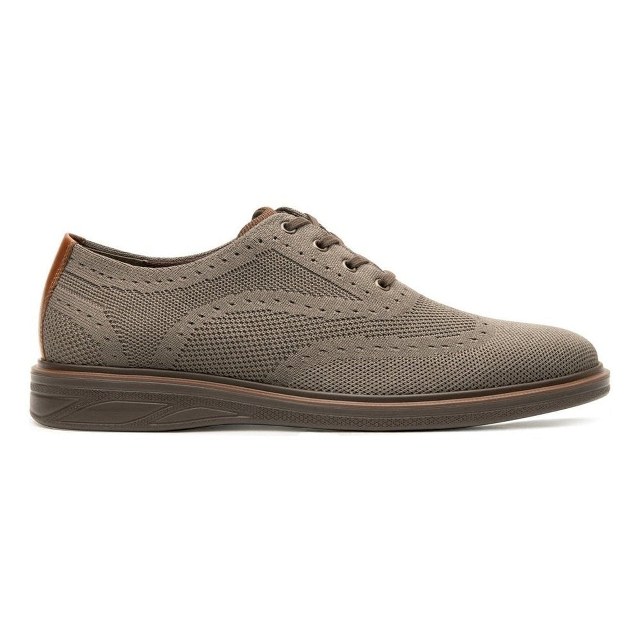 Zapato Flexi Hombre Oxford Para 413104 Taupe Tejido Textil~