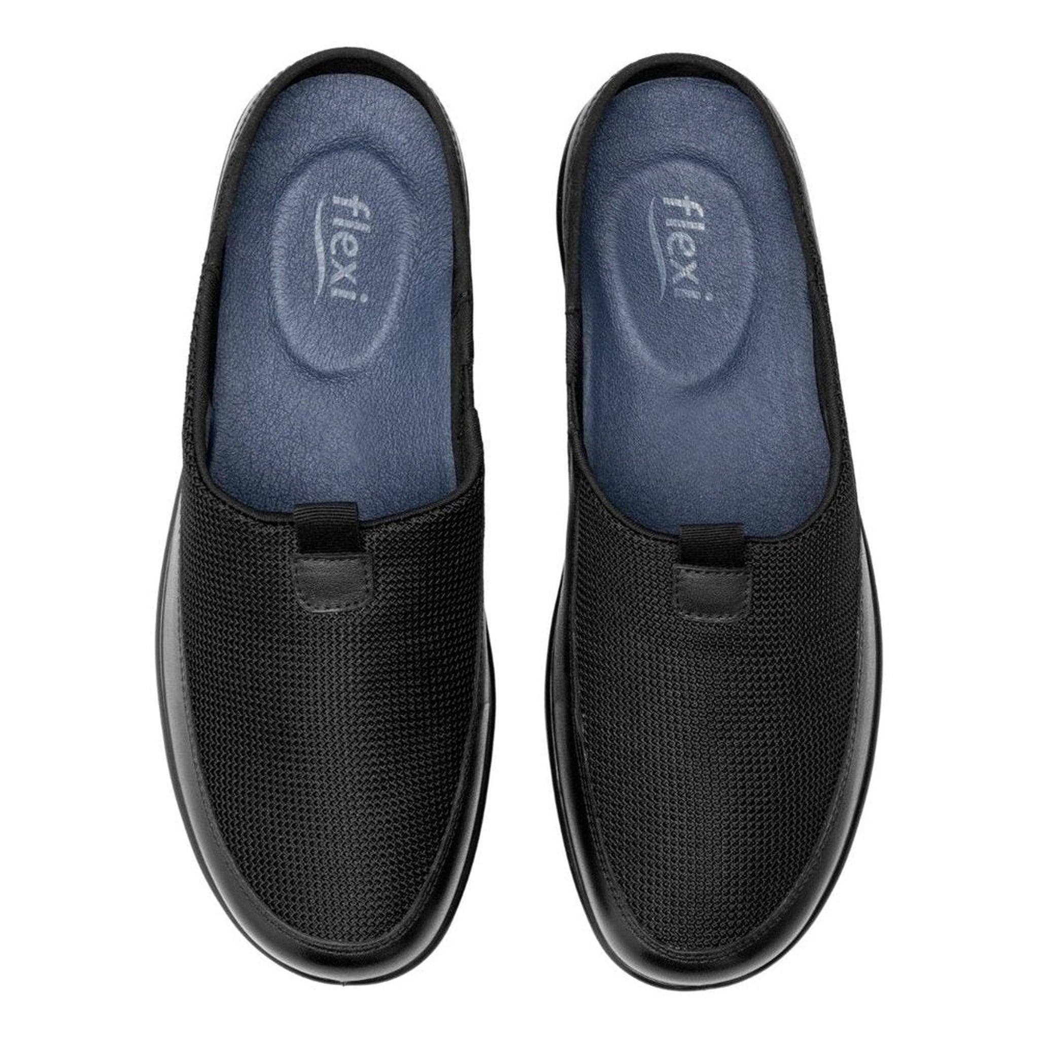 Zapato Flexi Tipo Zueco Destalonado Mujer 51724 Negro Textil