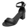 Sandalia Casual De Tacón Mujer Flexi 106411 Negro Mate Moda