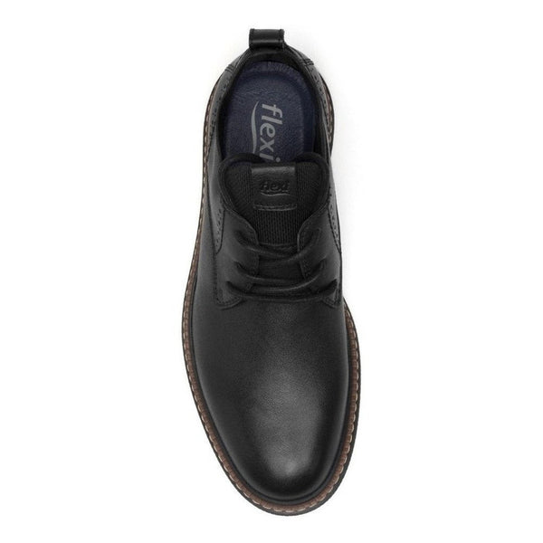 Zapato Derby Semi Vestir Flexi Hombre 412801 Negro Stretch