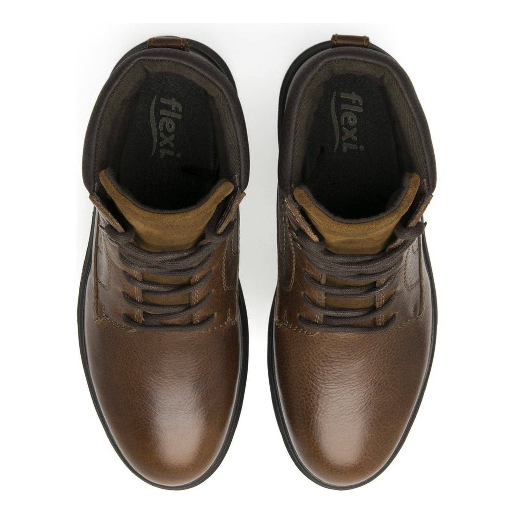 Botin Tan Outdoor Flexi Piel Original Hombre 416101 Confort