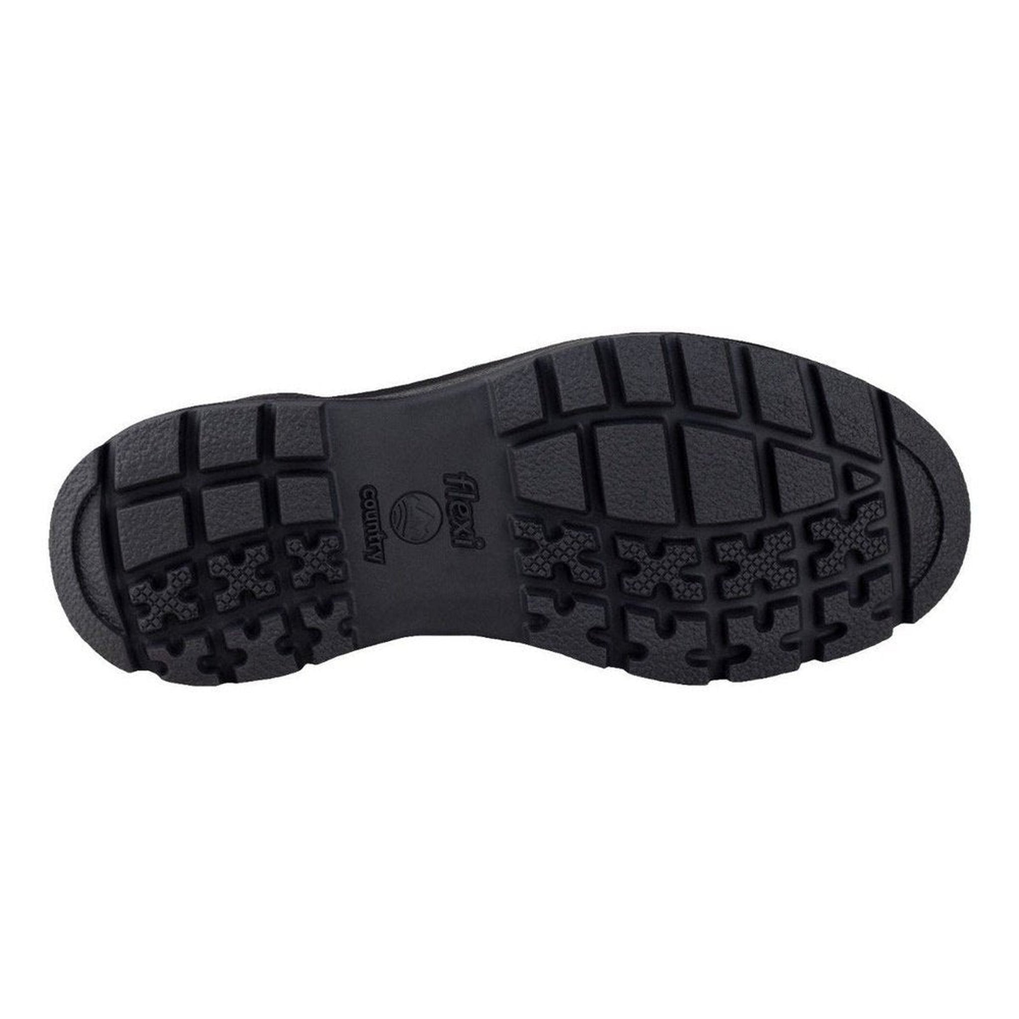 Botínes Para Hombre Flexi Country Graneada 406005 Negro Piel