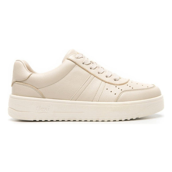 Tenis Urbanos Con Plataforma Para Mujer Flexi 103504 Beige