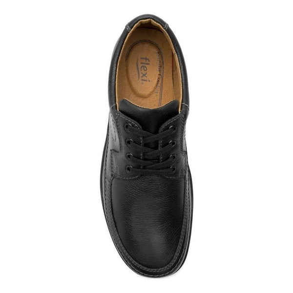 Zapato Derby De Hombre Flexi Clasico 71612 Negro Comfort