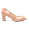 Zapatilla De Tacon Semi Vestir Flexi 124404 Nude Charol Moda