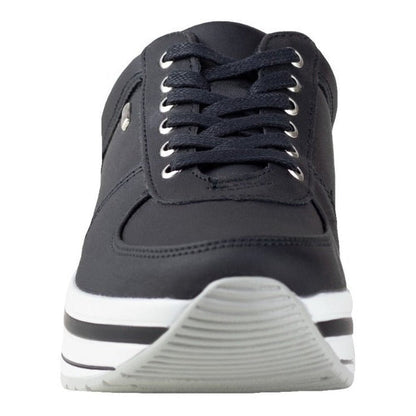 Tenis Para Mujer Flexi Urbano Plataforma 101001 Negro +4.5a