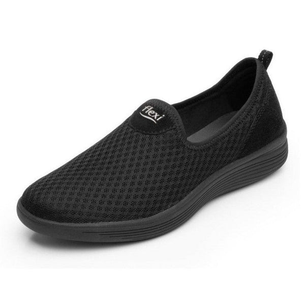 Tenis De Mujer Flexi Slip On 104901 Negro Livianos Original