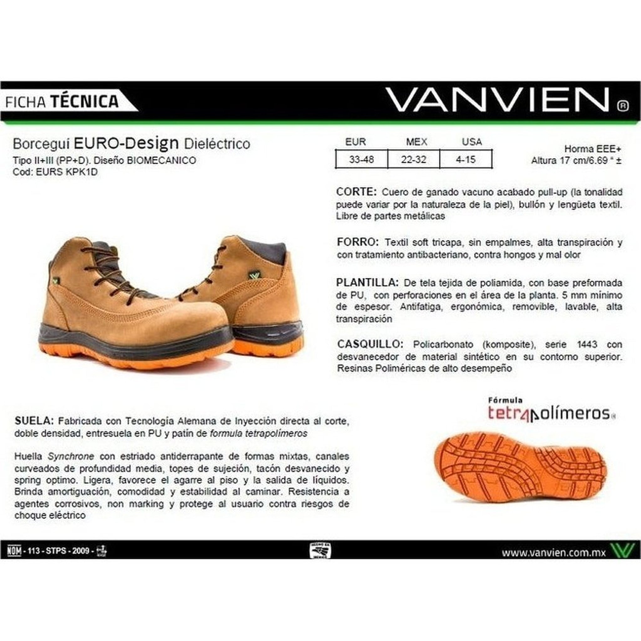 Botas Van Vien De Seguridad Con Casquillo Kpk1d Café