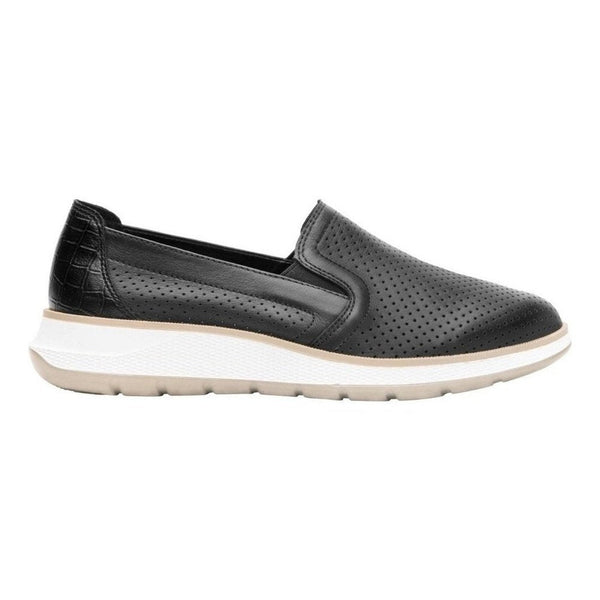 Zapato Casual De Mujer Flexi Slip On 119302 Negro Piel Suave