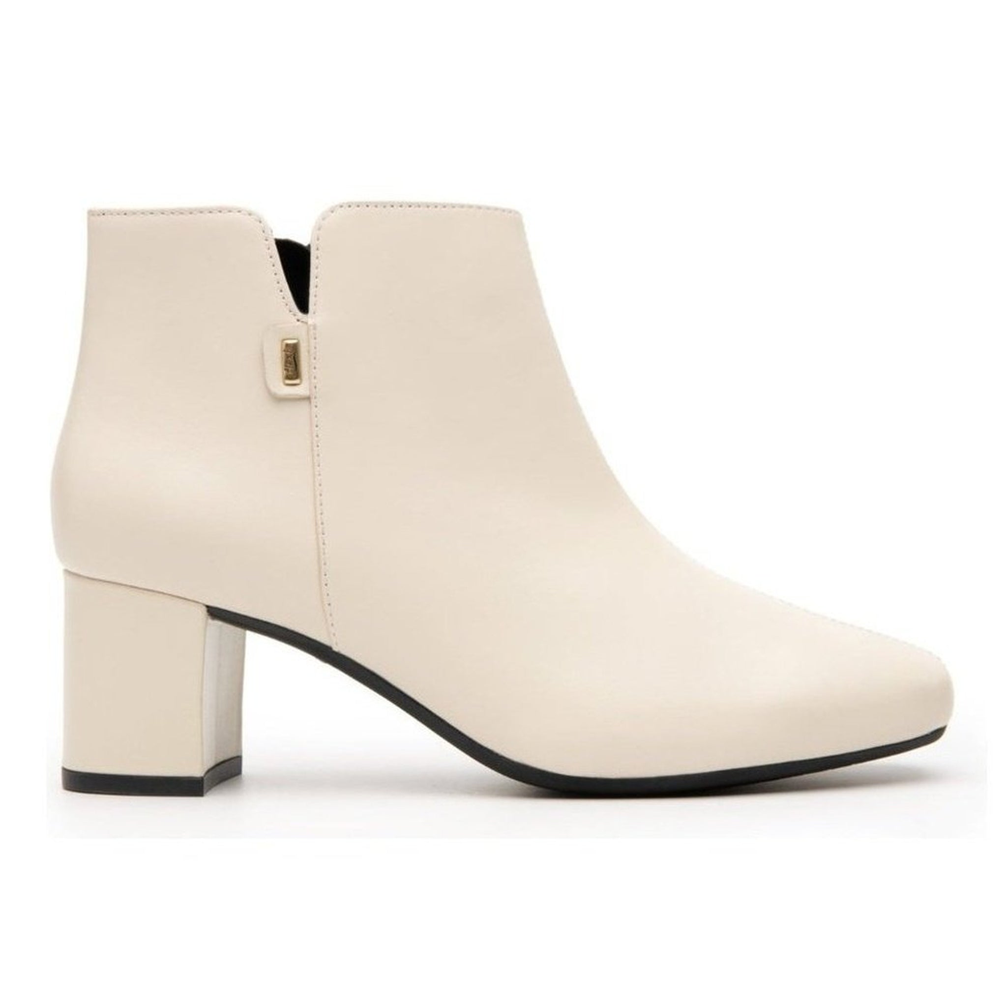 Botines Con Tacon Flexi Para Mujer Semi Vestir 119706 Beige