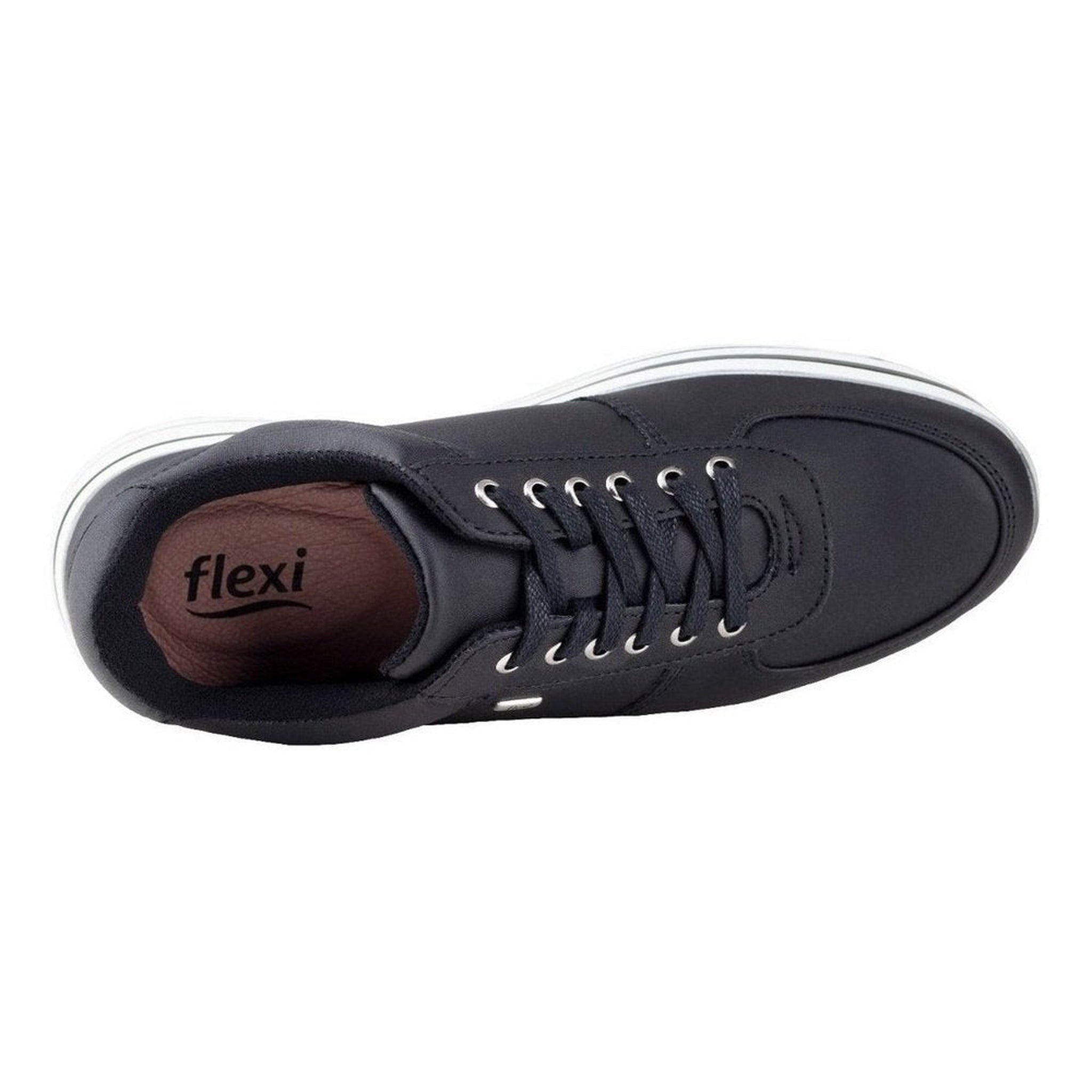 Tenis Para Mujer Flexi Urbano Plataforma 101001 Negro +4.5a