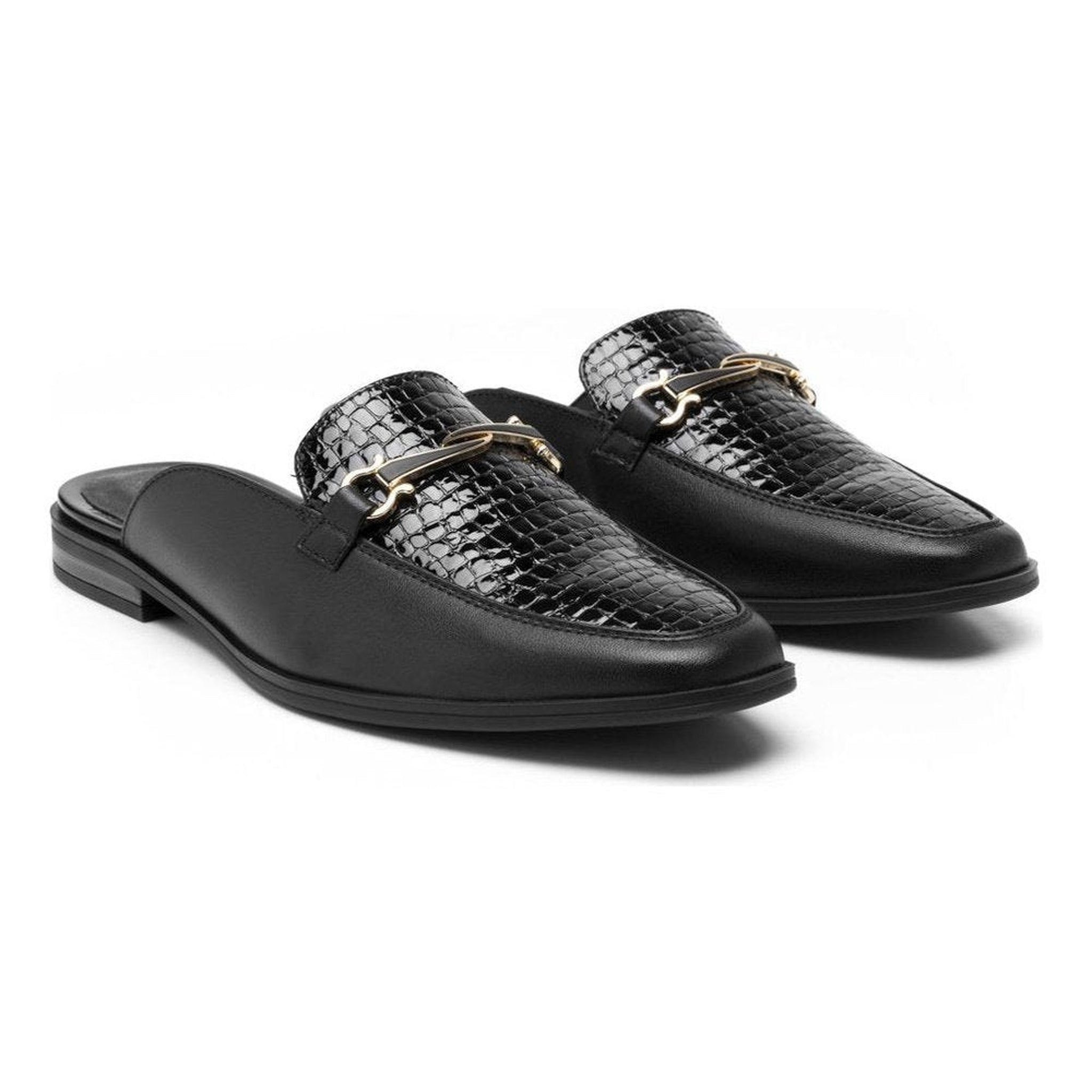 Flats Abierto Mujer Flexi Tipo Slipper 126603 Negro Hebilla