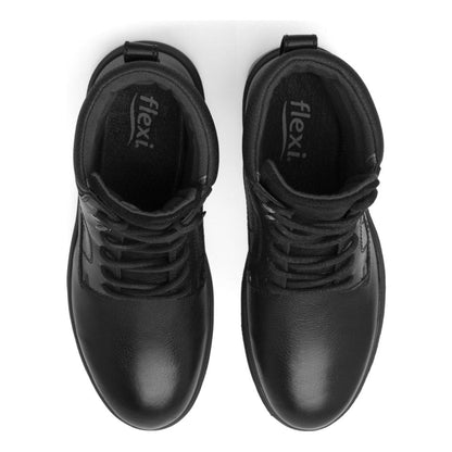 Botines Outdoors Flexi Para Hombre 416101 Negro Piel Granead