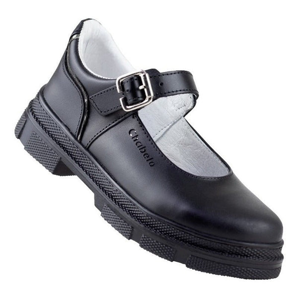 Zapato Escolar De Niña Chabelo Con Suela Alta 149 Negro