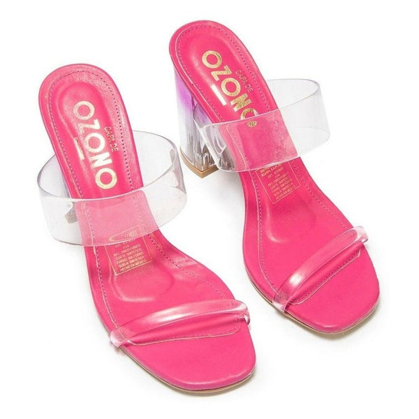 Sandalias De Tacon Mujer Capa De Ozono Clasicas 637803 Fiusha