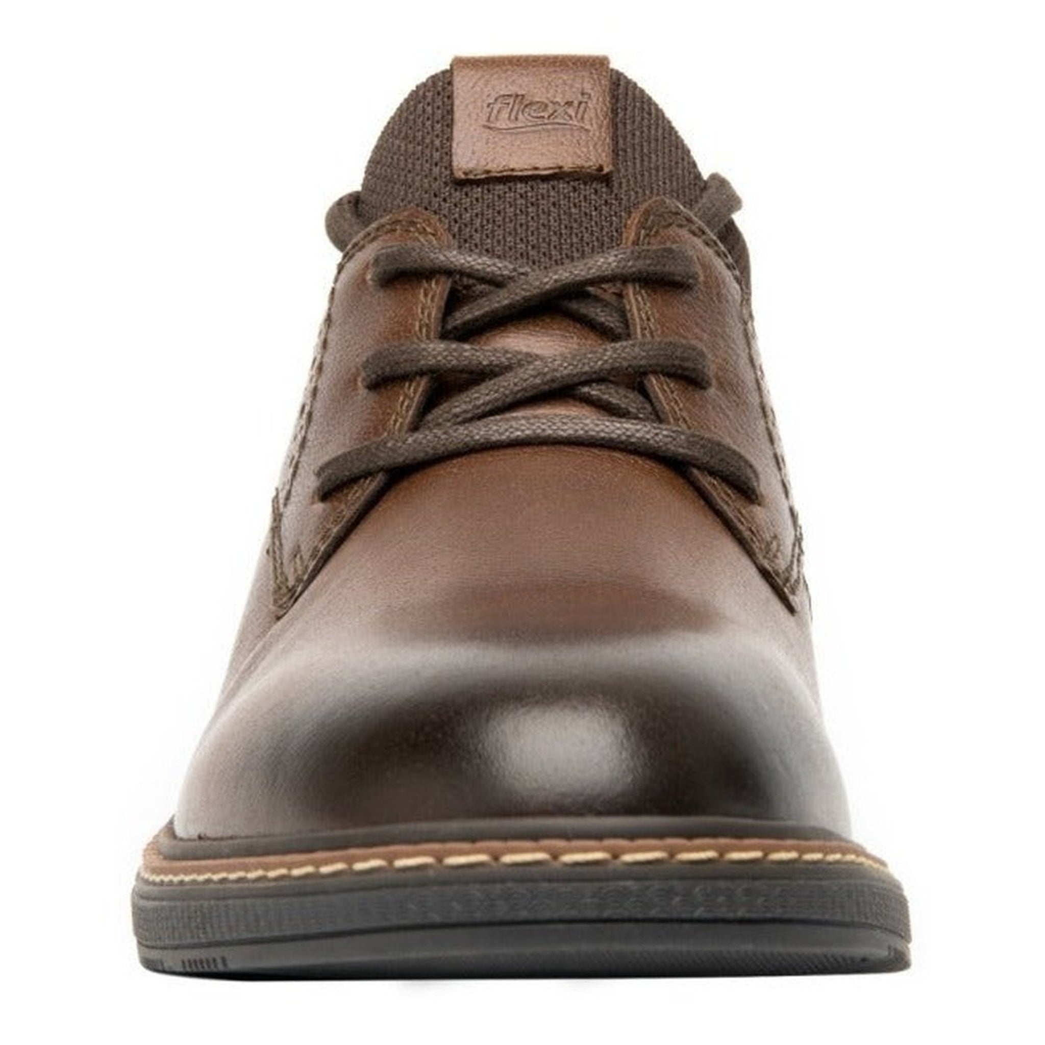 Zapato Derby Flexi Semivestir Hombre Stretch 412801 Tan Moda
