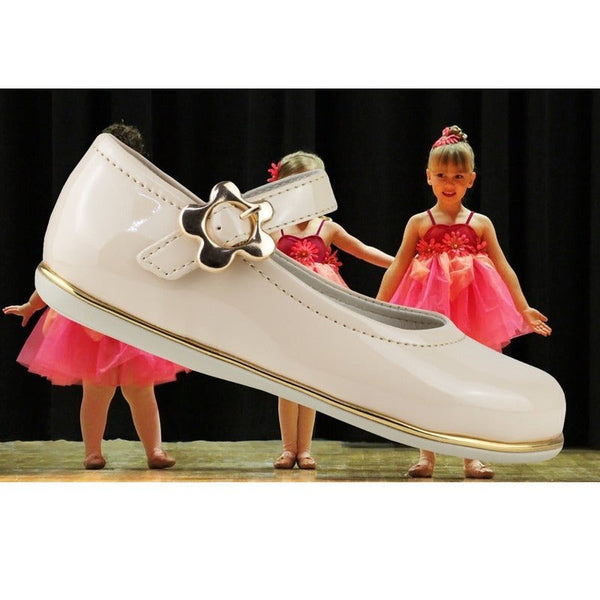 Zapatos De Vestir Para Niña Chabelo Ballerinas C364-c Crema