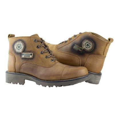 Botas Clasicas De Hombre Jeep Miel Graneada 10158 Comoda