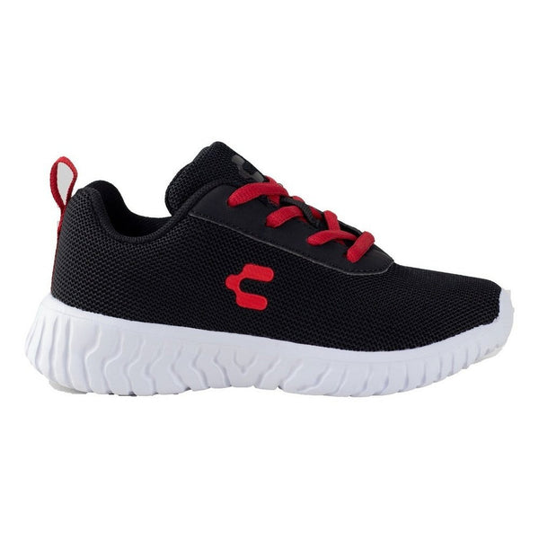 Tenis Charly Kids Negro Rojo Running Niño 1098314 Confort