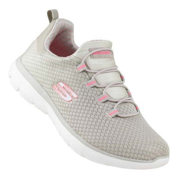 Tenis Skechers Summits Sport 149149 Beige Rosa Memory Foam