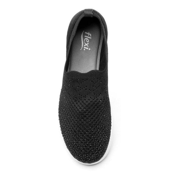 Tenis Casual Tipo Calcetin Flexi Mujer 101309 Negro Ligeros