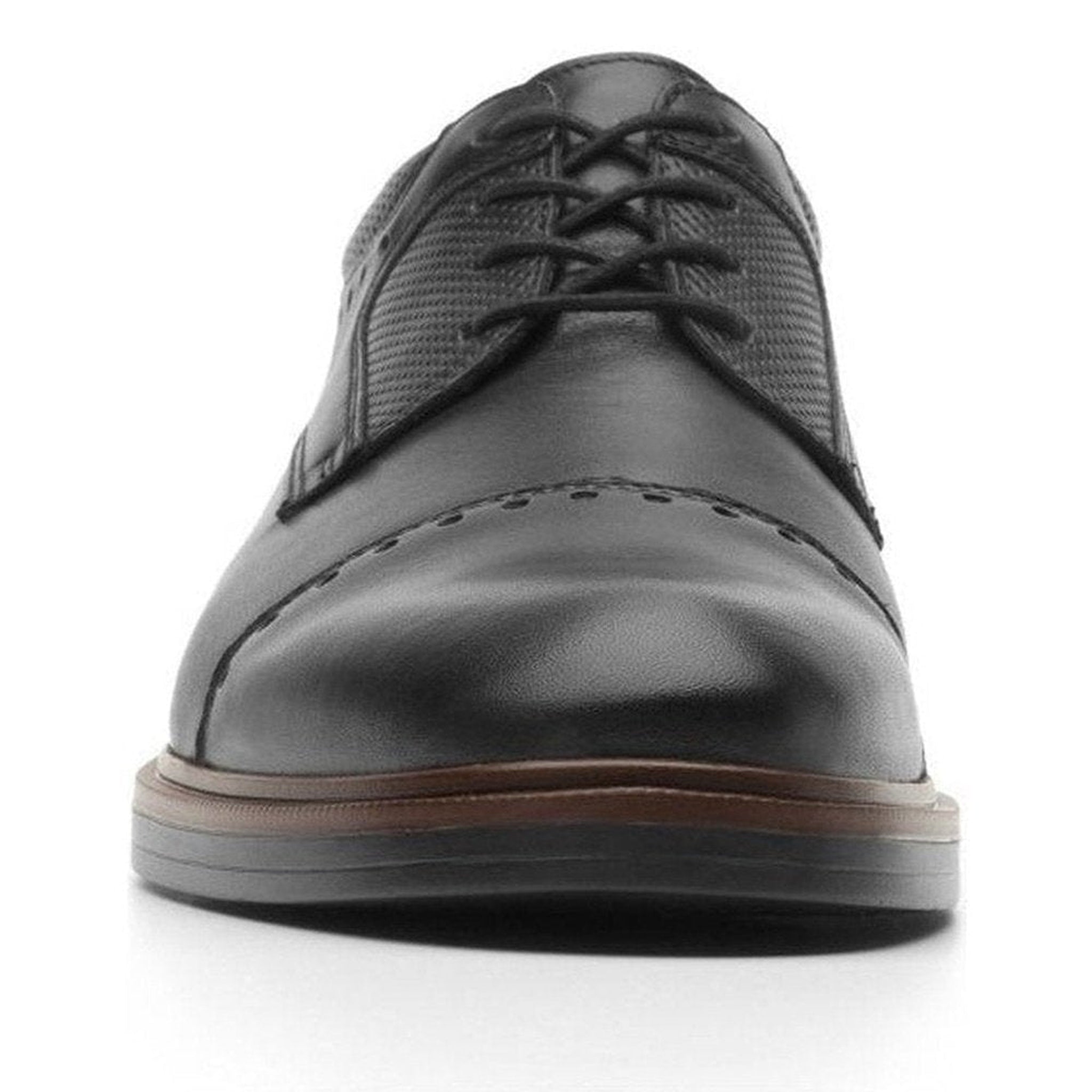 Zapato Derby Flexi Para Hombre 400102 Negro Clasico Vestir