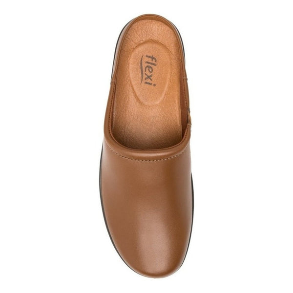 Zapato Flexi Zueco Para Mujer 51726 Tan Moderno Destalonado