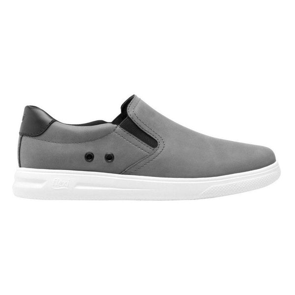 Tenis Urbanos Hombre Flexi Slip On 401204 Gris Moda Livianos