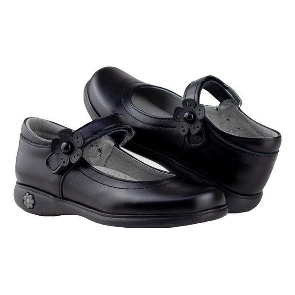 Zapato De Piel Escolar Juvenil Karsten 18801-3a Negro 22-26