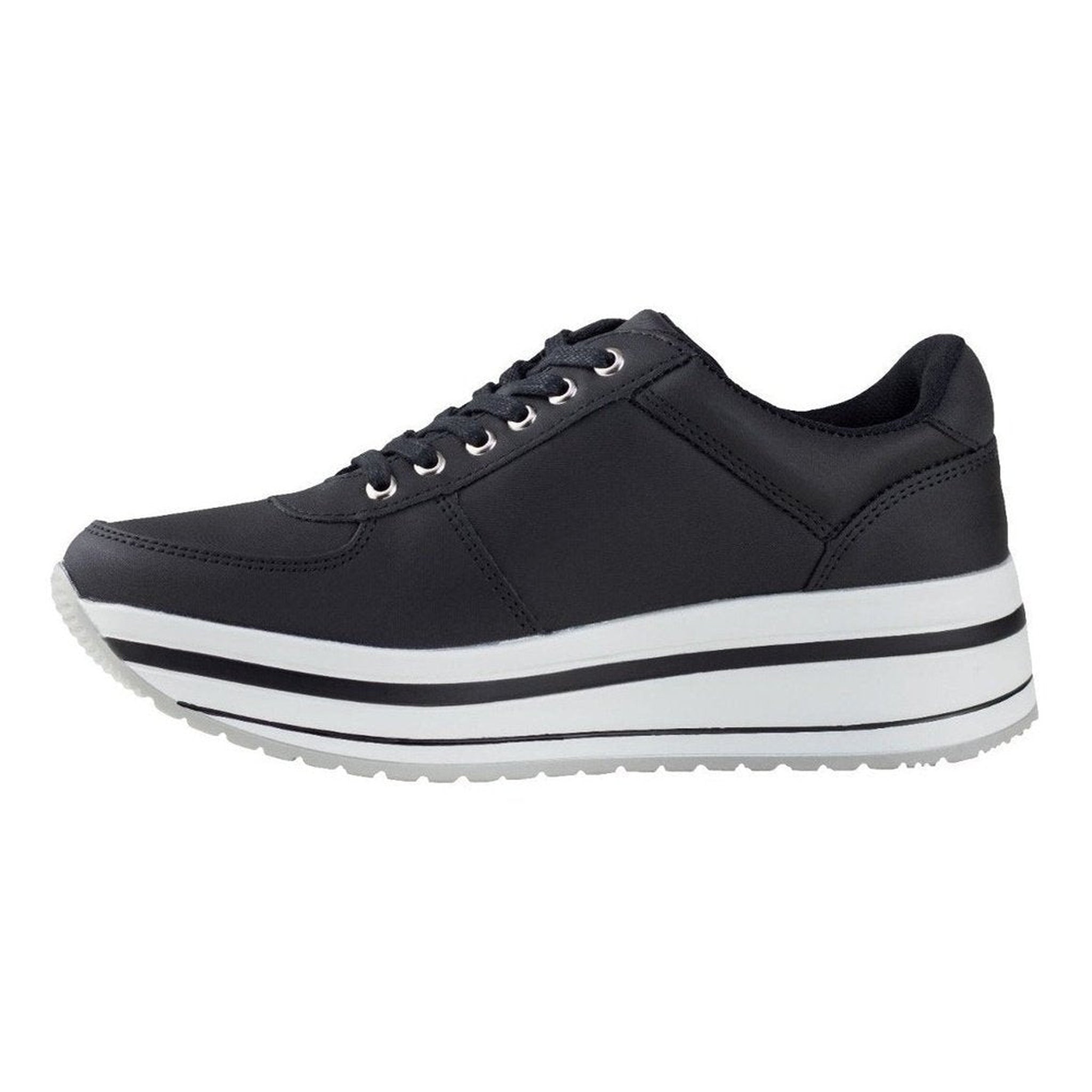 Tenis Para Mujer Flexi Urbano Plataforma 101001 Negro +4.5a
