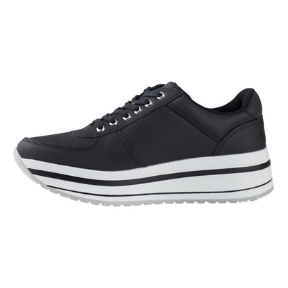 Tenis Para Mujer Flexi Urbano Plataforma 101001 Negro +4.5a
