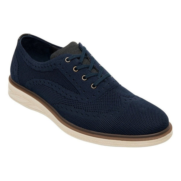 Zapato Flexi Oxford Semivestir Tejido Hombre Textil 413104 Marino